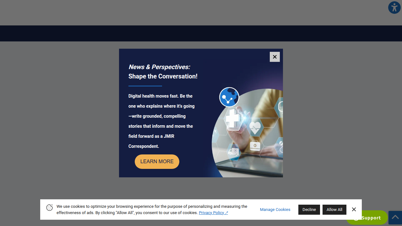 JMIR Publications showcases research on digital health interventions, including studies on web-only modular social anxiety CBT programs.