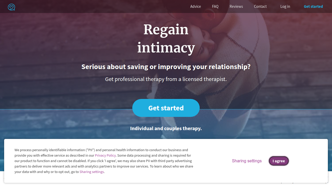 ReGain is a dedicated online platform focusing specifically on couples therapy and relationship work.