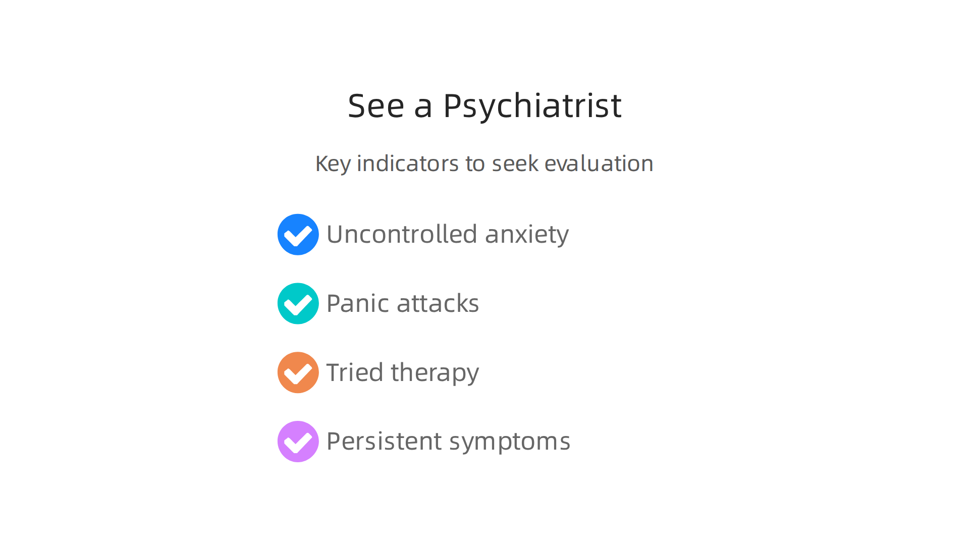 Key indicators suggesting when it might be time to seek evaluation from a psychiatrist.