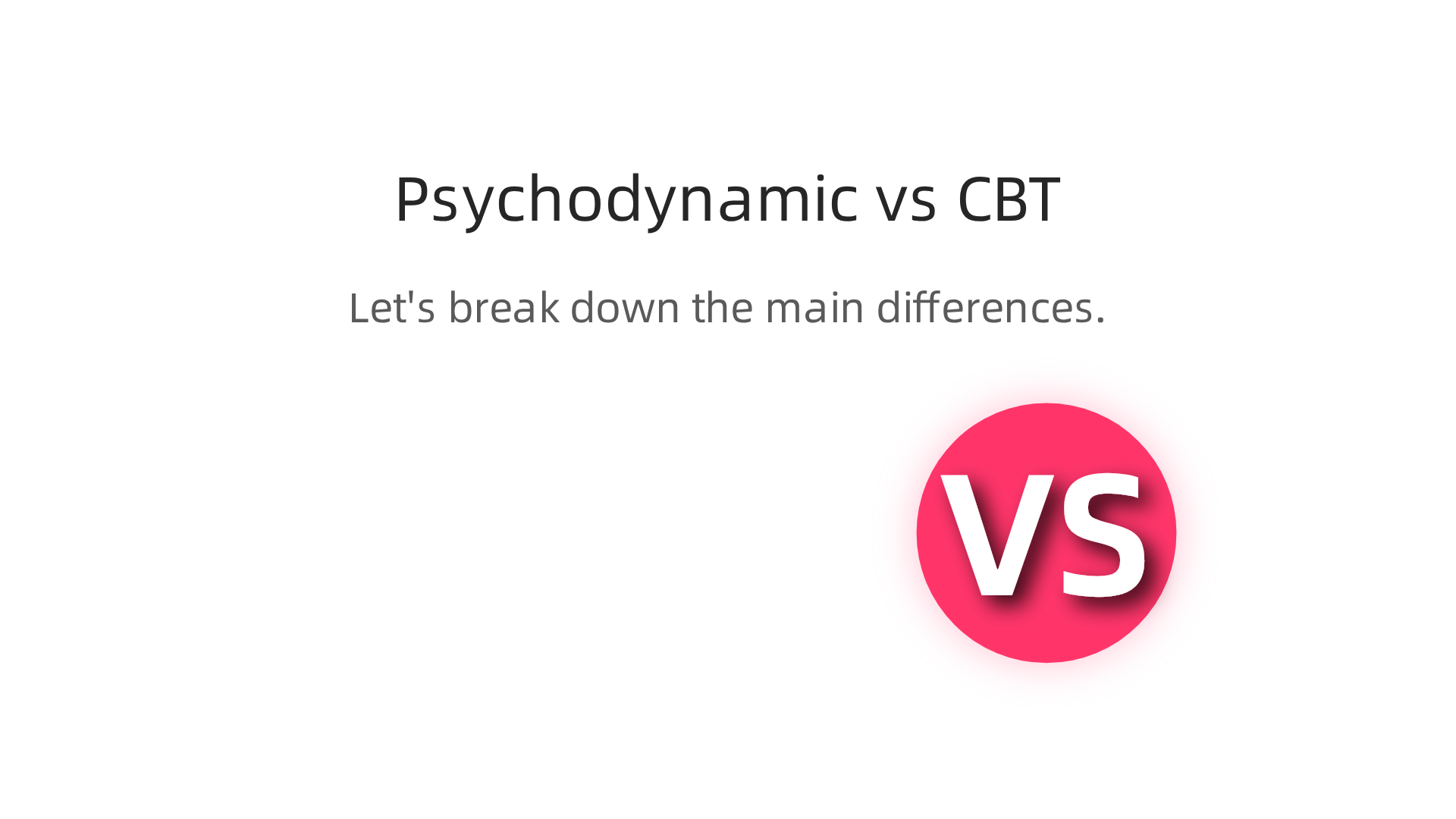 A comparative infographic highlighting the key distinctions between Psychodynamic Therapy and Cognitive Behavioral Therapy (CBT).