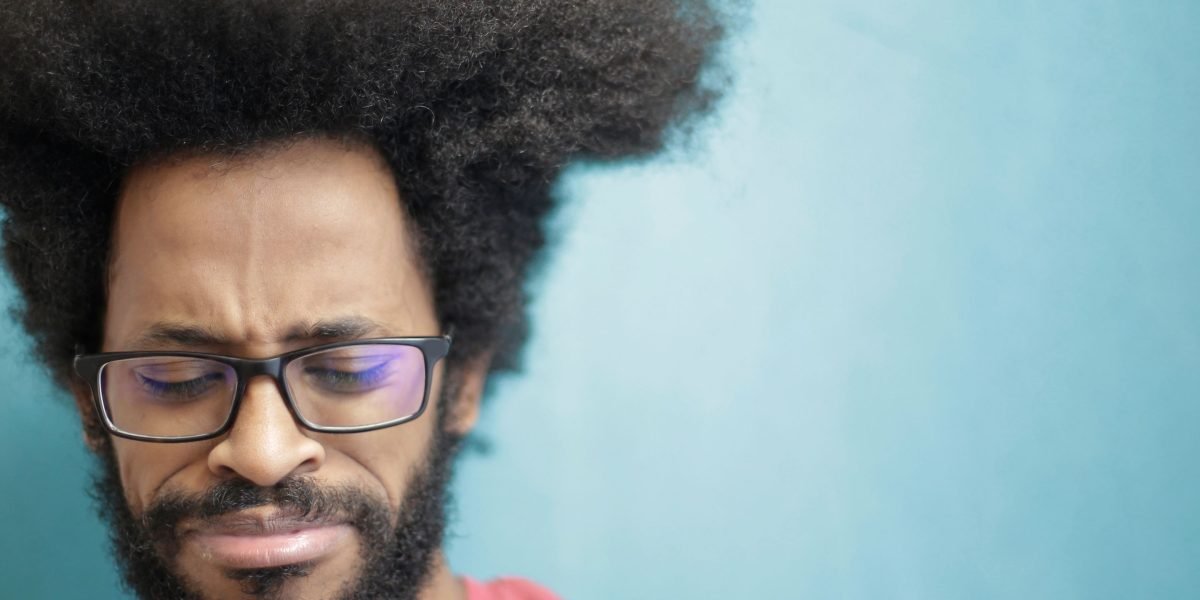 A person experiencing the internal turmoil and confusion that often accompanies untreated anxiety and depression.