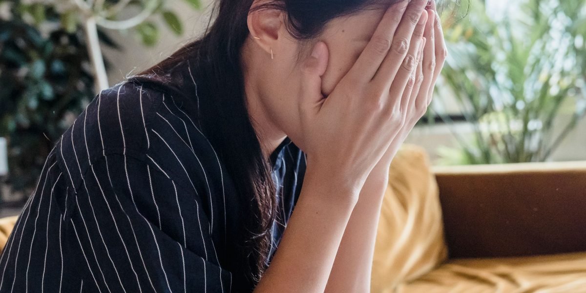 A person transitions from feeling overwhelmed by stress to a state of calm and relief.