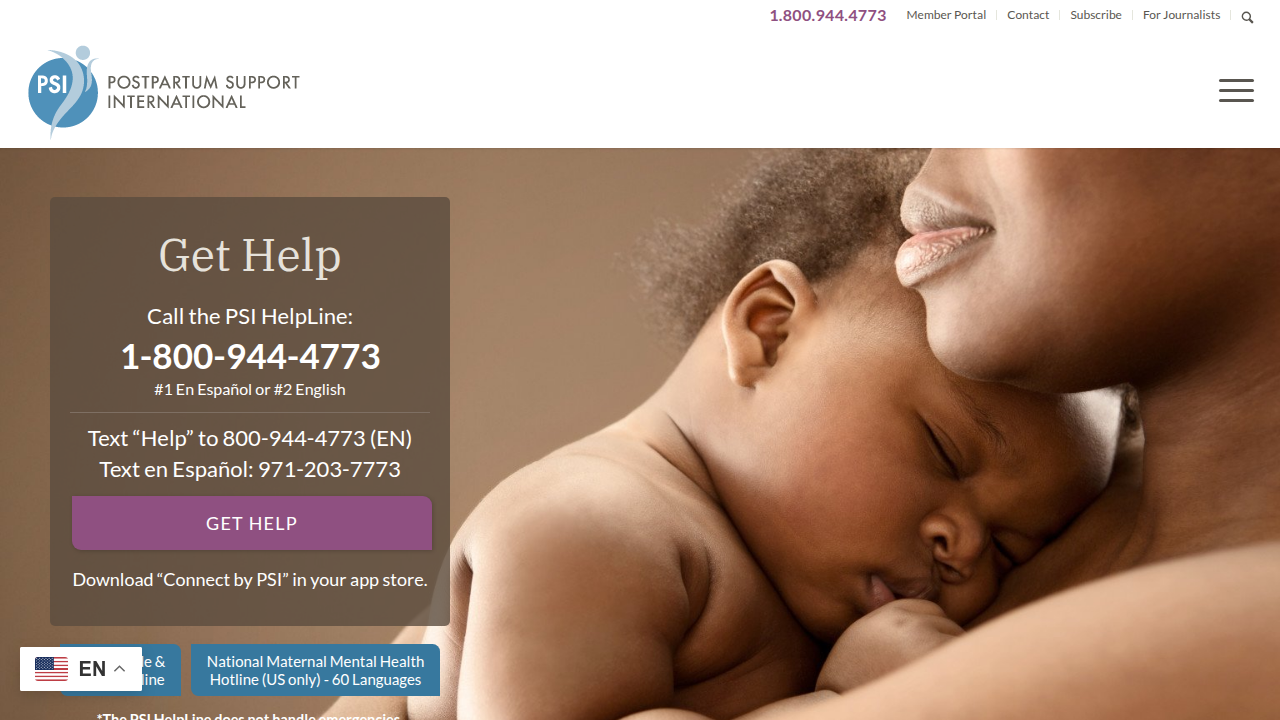 The Postpartum Support International (PSI) website offers resources and support for families experiencing perinatal mental health challenges.