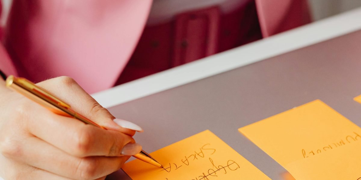 An individual actively planning their next steps and strategies for personal growth.