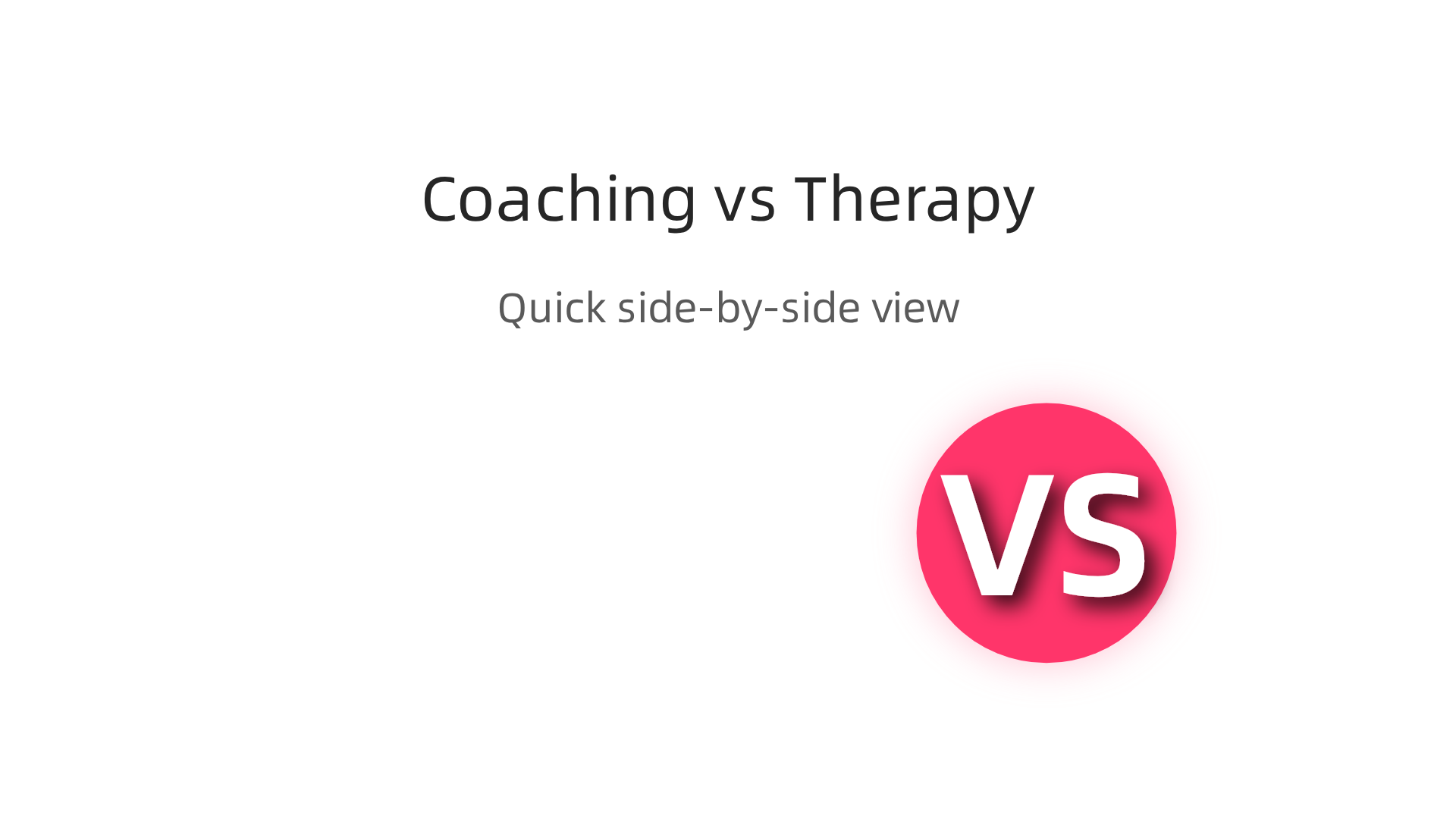 A comparison table illustrating the distinct goals, focuses, approaches, and costs of online life coaching and traditional therapy.
