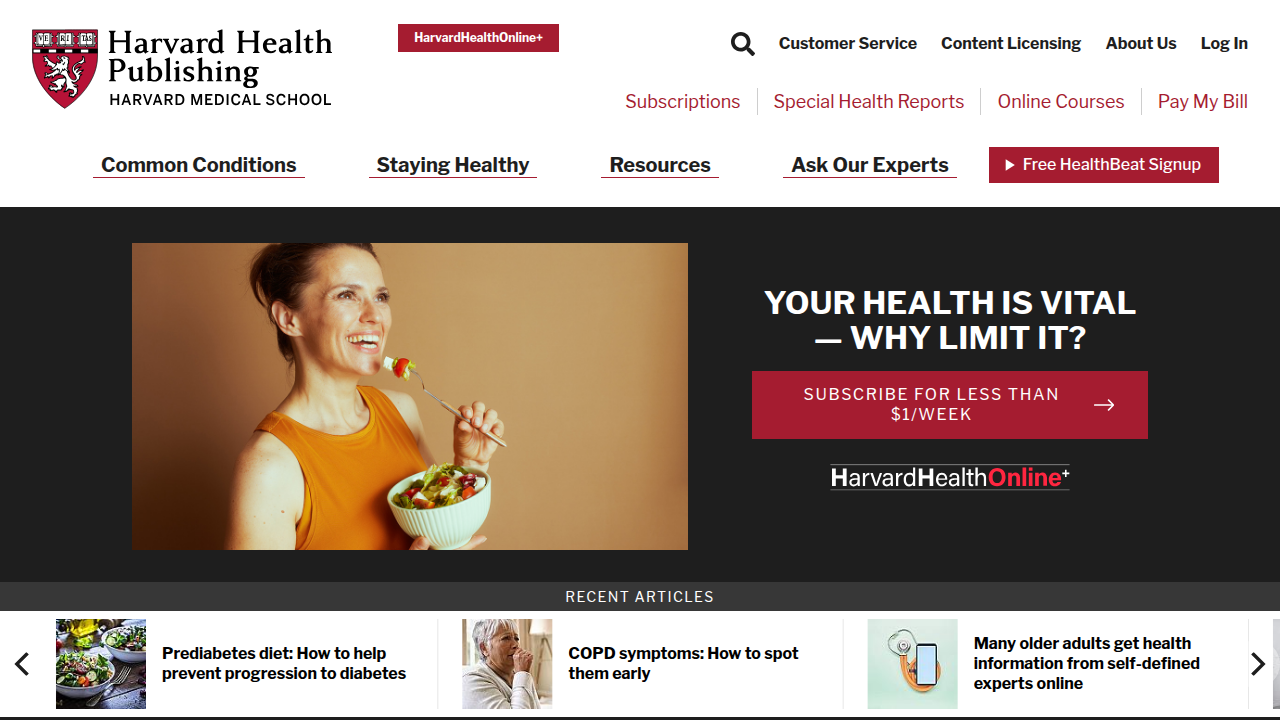 Harvard Health Publishing offers reliable health information, including mental health resources and tips.