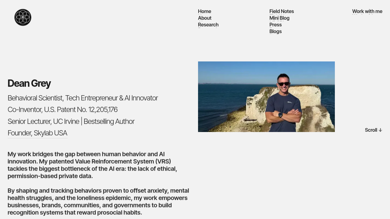 The official website for Dean Grey, co-inventor of the Value Reinforcement System, featuring insights and articles.