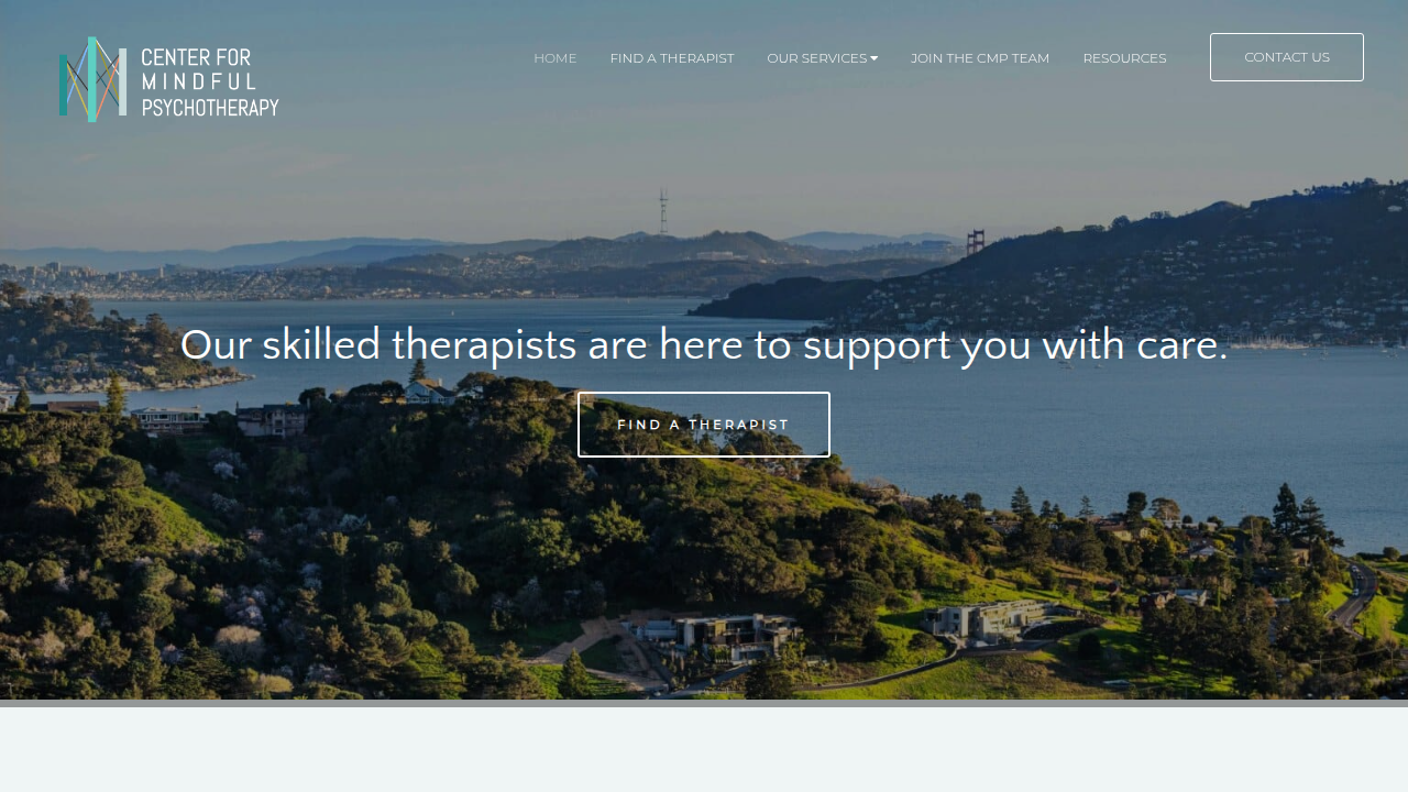 Screenshot of the Mindful Center website, a resource addressing women's mental health issues.